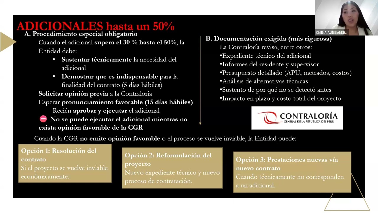 PRESTACIONES ADICIONALES Y AMPLIACION DE PLAZO EN OBRAS PUBLICAS