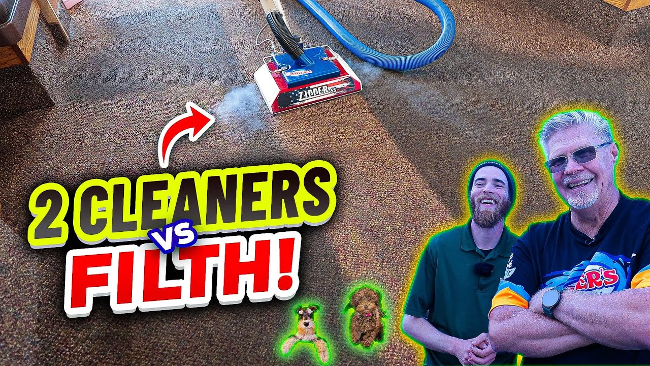 Can Two Steam Cleaners Really Make This Dirty Carpet Look New Again?