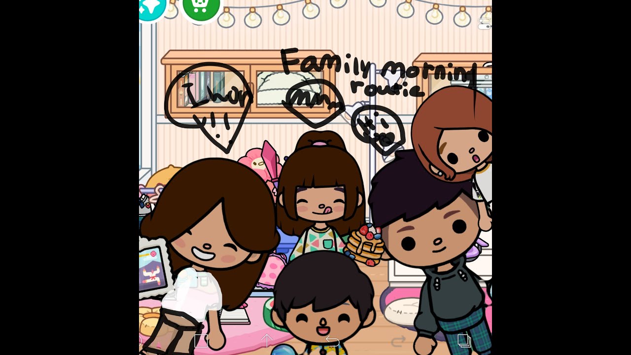 Family morning rountine. Toca boca roleplay(with voice)
