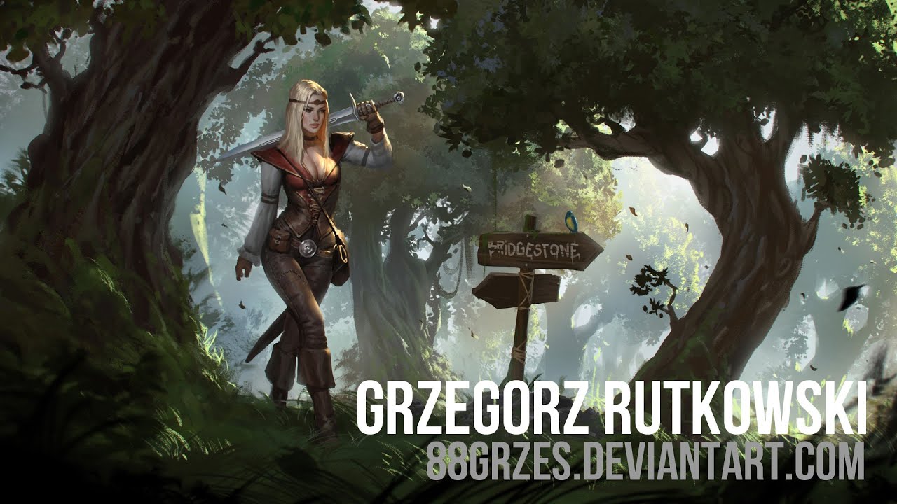 Fantasy Digital Painting by Grzegorz Rutkowski (88grzes)
