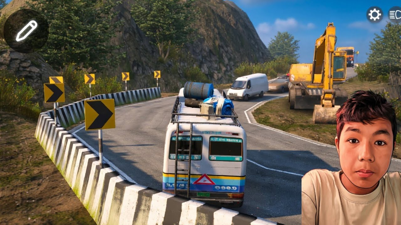 Dangerous Mountain Road Bus Driving 😱 | Indian Bus Simulator Gameplay