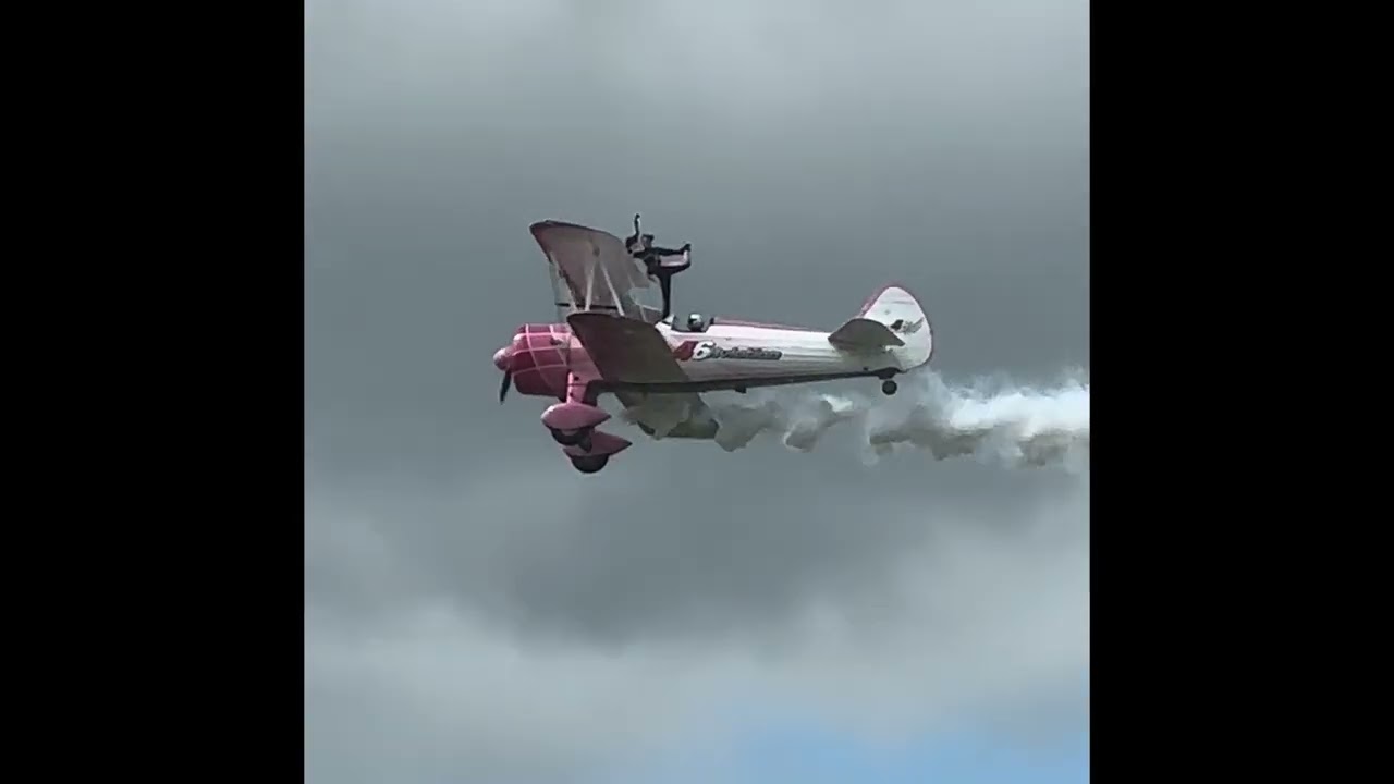 An INCREDIBLE wing walking display at Sywell 2024 Air Show by 46 Aviation