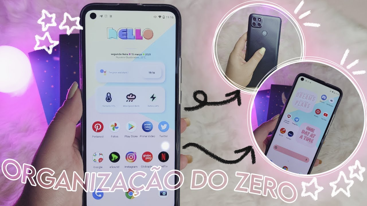 ORGANIZANDO MEU CELULAR DO ZERO ♡ *motorola*