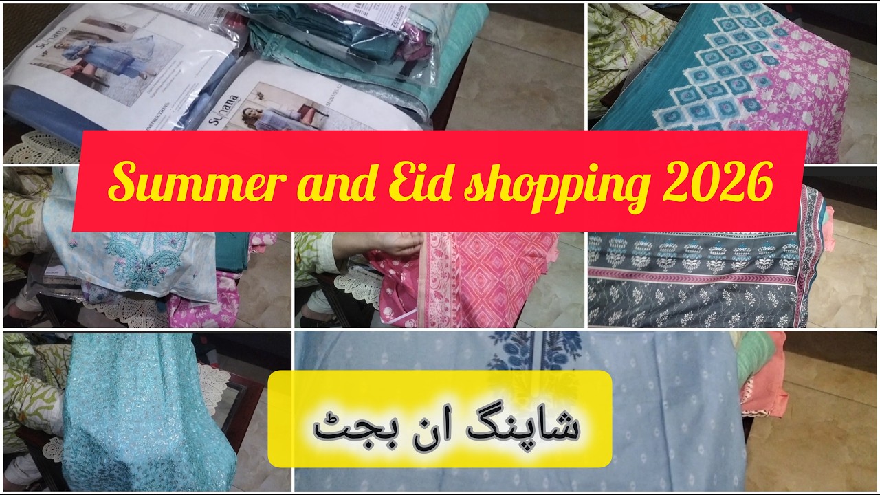 Summer and Eid shopping Haul 2026🌛💫| Eid ki shopping|bought lawn branded suit from zellbury,suhana,🥻