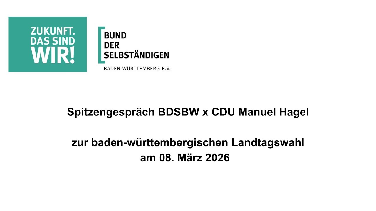Spitzengespräch BDSBW x CDU Manuel Hagel