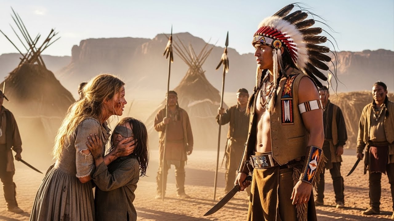 Apache Chief Catches a Captured White Woman Protecting His Blind Son… And is Shocked!