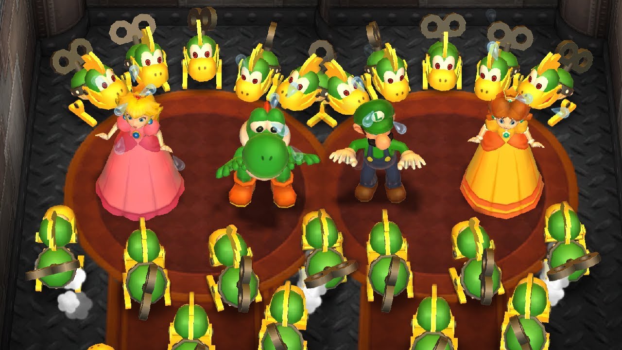 Mario Party 9 Step It Up - Peach vs Luigi vs Daisy vs Yoshi Master Difficulty| Cartoons Mee