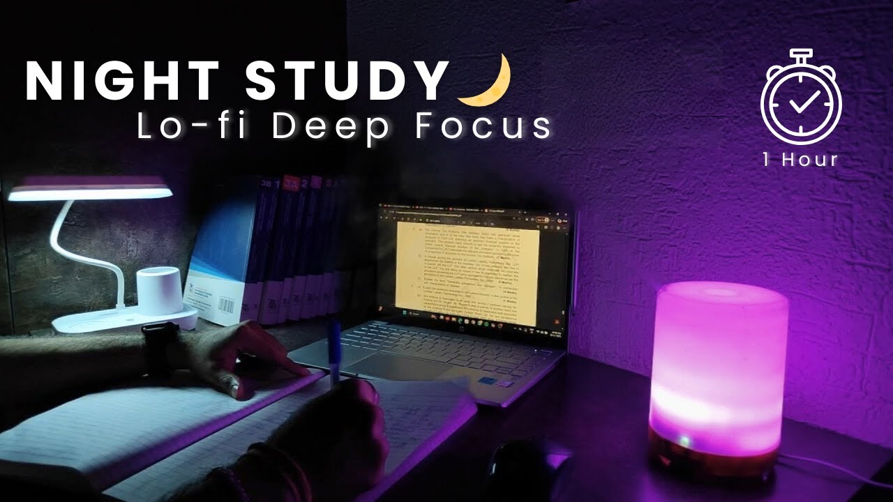 ⭐ Silent Night 📚 Study With Me — 1 Hour Deep Focus | Aesthetic Lo-fi Ambience