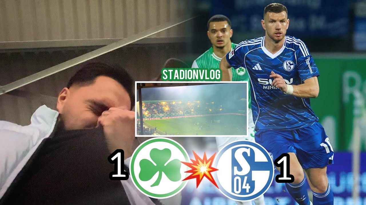 Fürth vs  Schalke – Über 5000 Schalker Fans und ein packendes 1:1!  StadionVlog ☘️