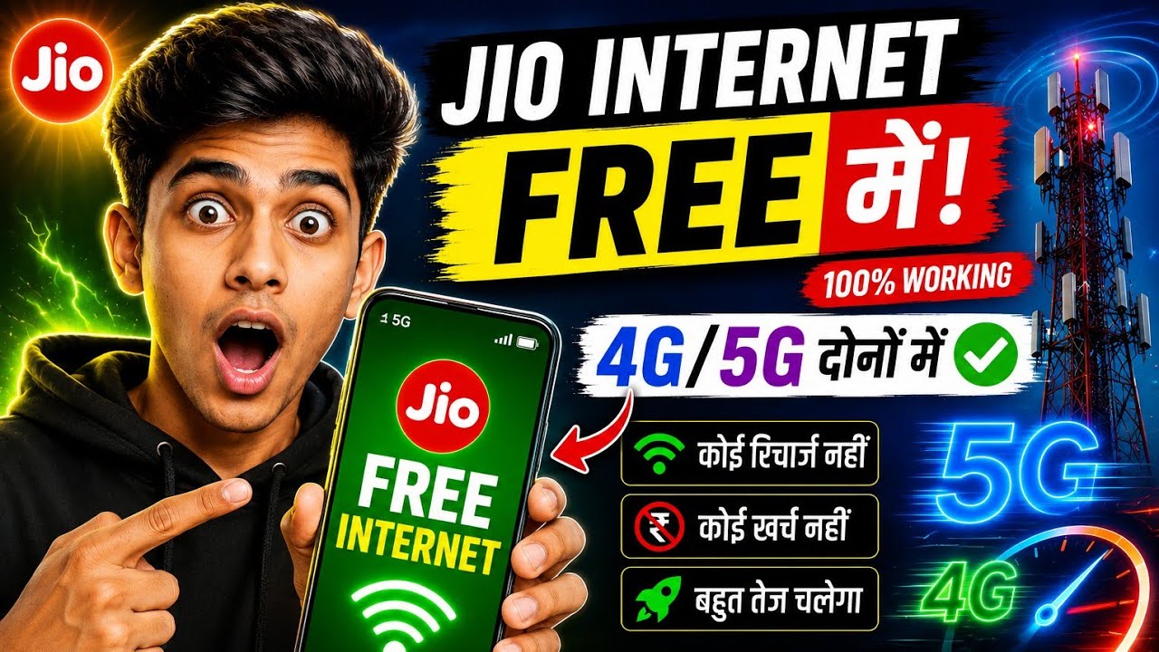 Jio Free Internet Trick 2026 🚀 Bina Recharge Ke Data Kaise Chalaye? (100% Working)