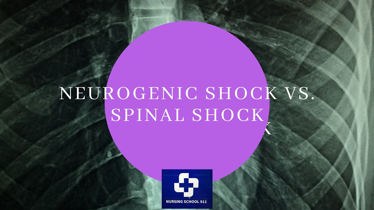 Neurogenic Shock vs. Spinal Shock