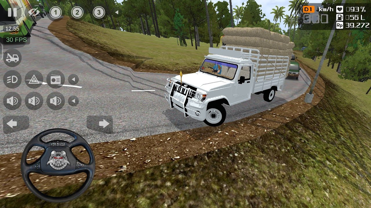 Heavey Loaded mahendra pickup goods export in offroad | bus simulator Indonesia gameplay | pickup 