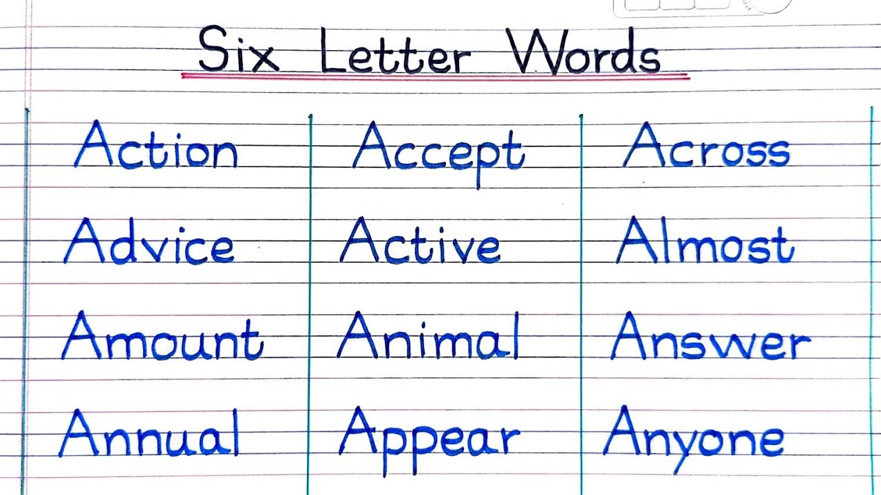 200 Six Letter Words| Six Letter Words in English| 6 Letter Words|