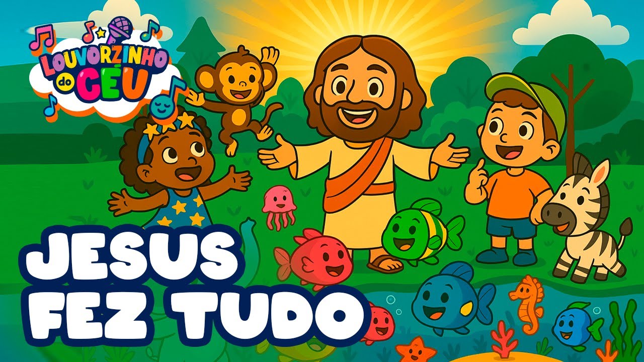 JESUS FEZ TUDO - Louvorzinho do Céu - Música Infantil Gospel