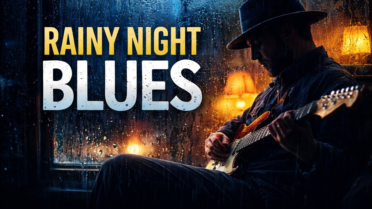 Rainy Night Blues | Slow Emotional Guitar for Late Night Relaxation