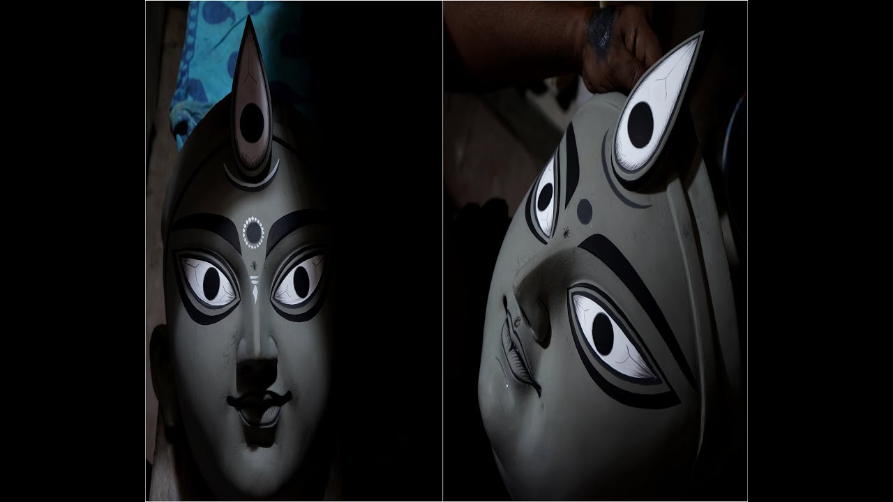 Black & White Durga Murti Painting 2023 | Exclusive Video on Kumartuli | Durga Puja 2023