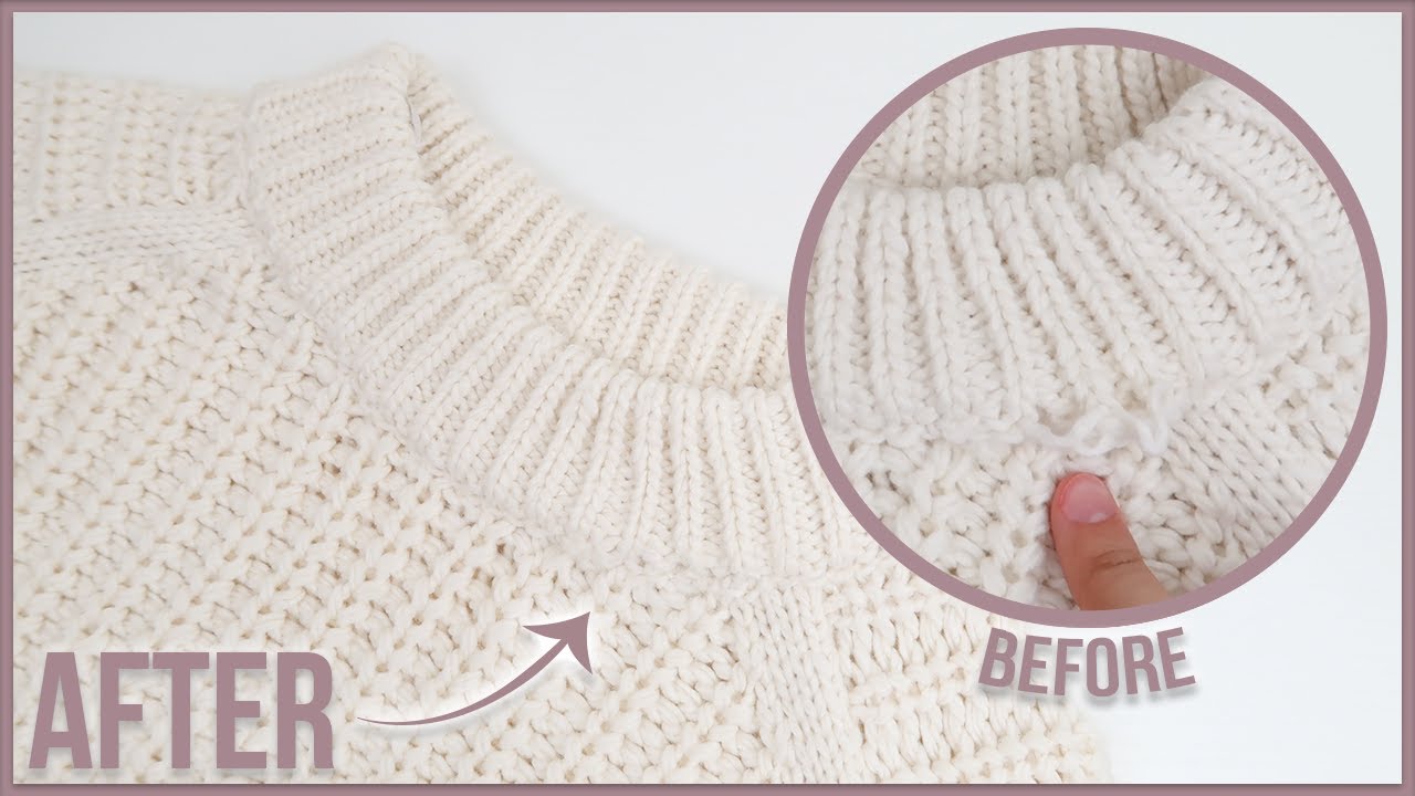 How to fix an unraveled knit with thread | QUICK & EASY | For Beginners