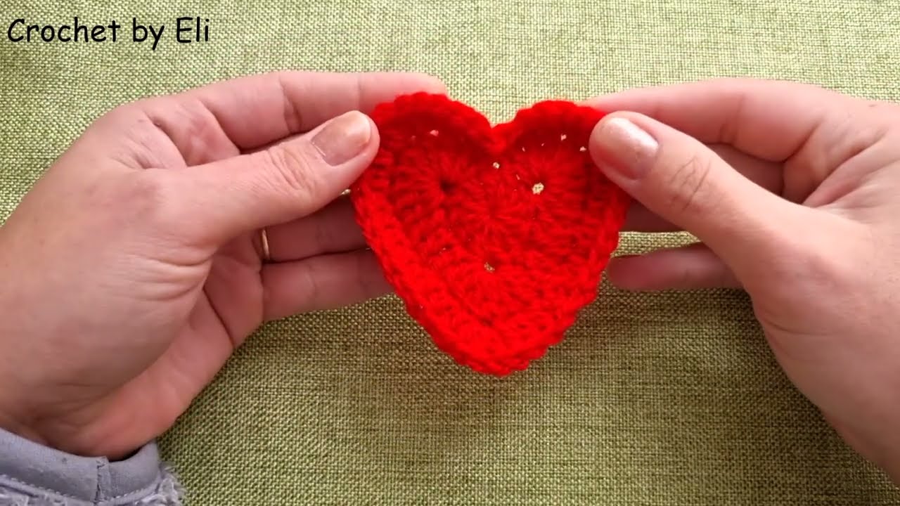 Перфектно сърце изплетено на една кука / декорация на една кука