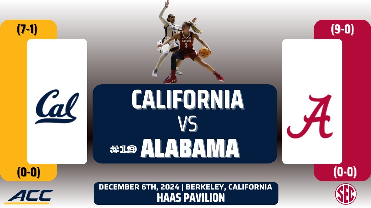 California vs No.19 Alabama | 2024 ACC/SEC Challenge | 12.5.24