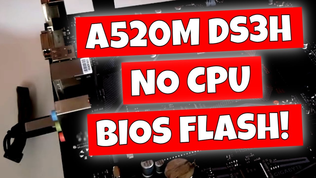 Как перепрошить BIOS через USB без процессора на Gigabyte A520M DS3H Q Flash Plus