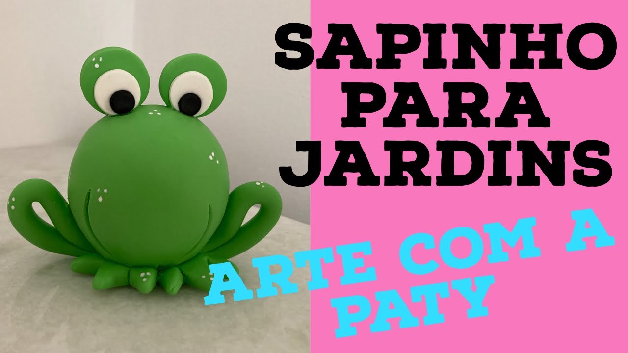 Sapinho alegre para jardim/Arte Com a Paty Biscuit