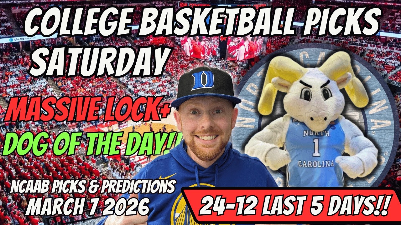 College Basketball Picks Today Saturday 3/7/2026 | Free NCAAB Best Bets, Props, and Predictions