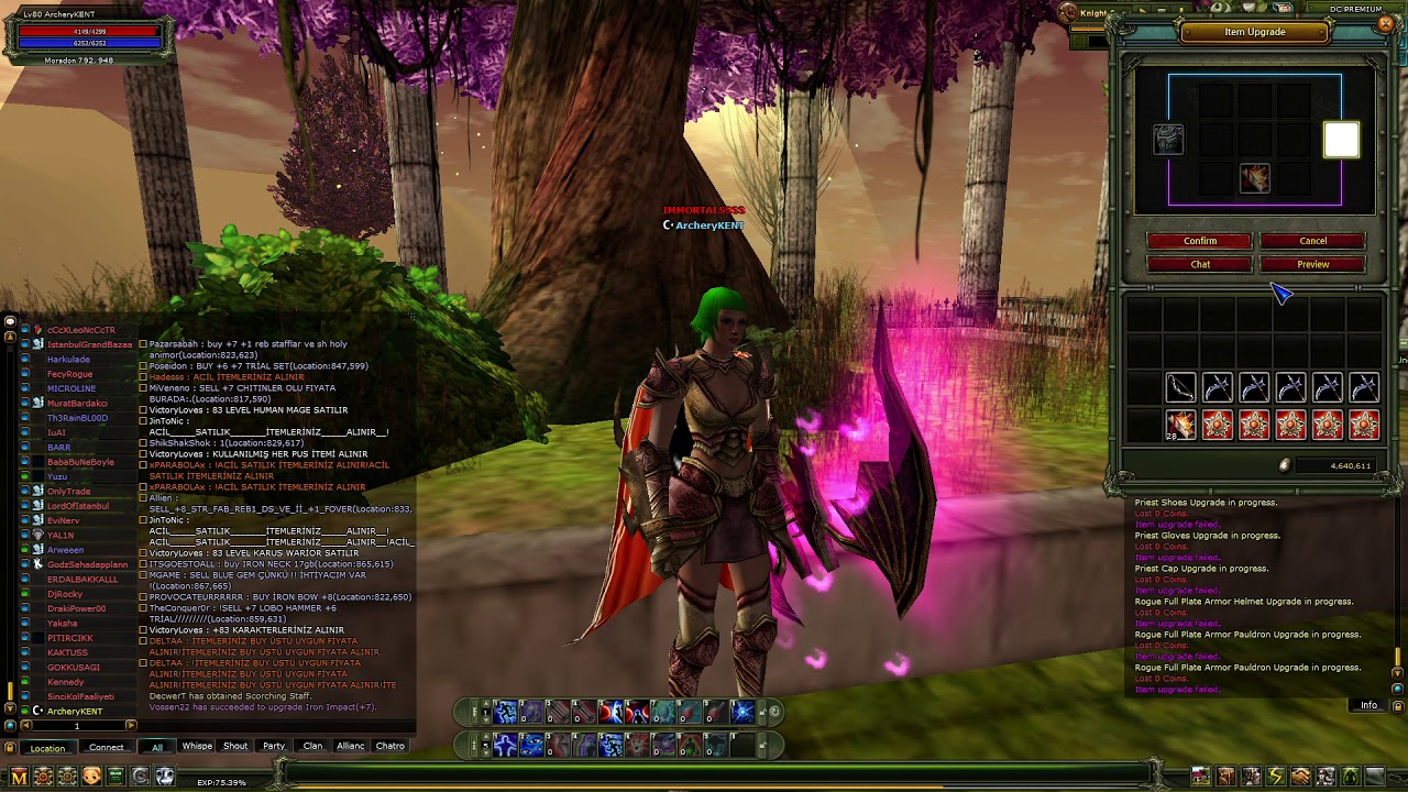 Knight Online Sirius tekde Raptor +8 basma... #KnightOnline #Sirius #upgrade #raptor