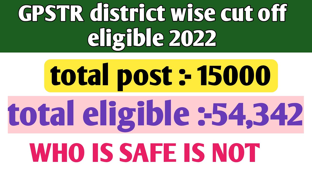 GPSTR 2022 district wise eligible list cut off list in kannada