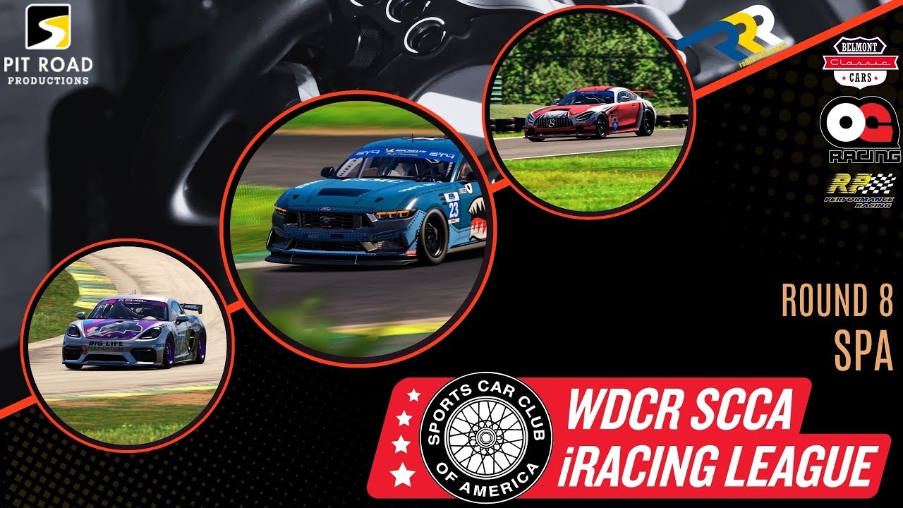 WDCR  SCCA Virtual Racing League 2025 - Round 8 - Spa