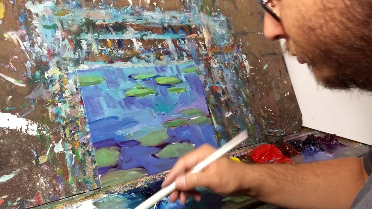 Oil Painting Session With Artist Jose Trujillo - Waterlilies - Alla Prima - Session 011