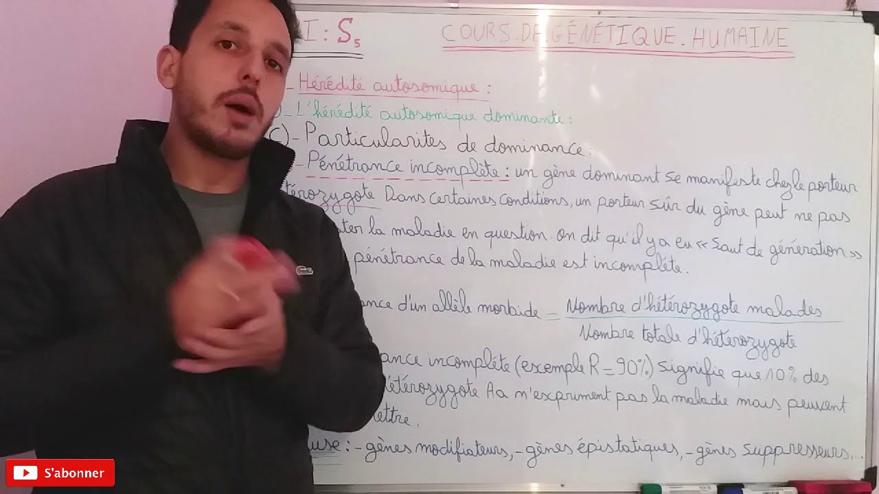 COURS 2 : Génétiques Humaine=Hérédité autosomique dominante et les types du particularités بشرح مبسط
