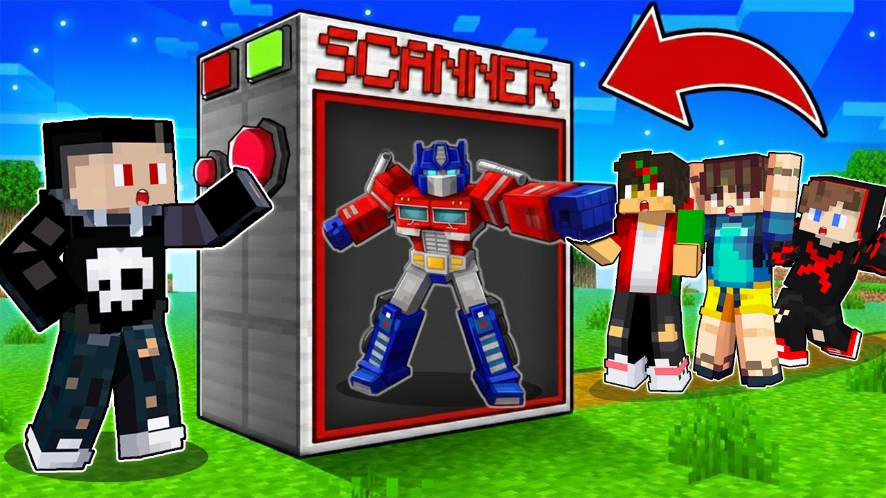 I Built a GIANT SCANNER to Become TRANSFORMER in Minecraft!