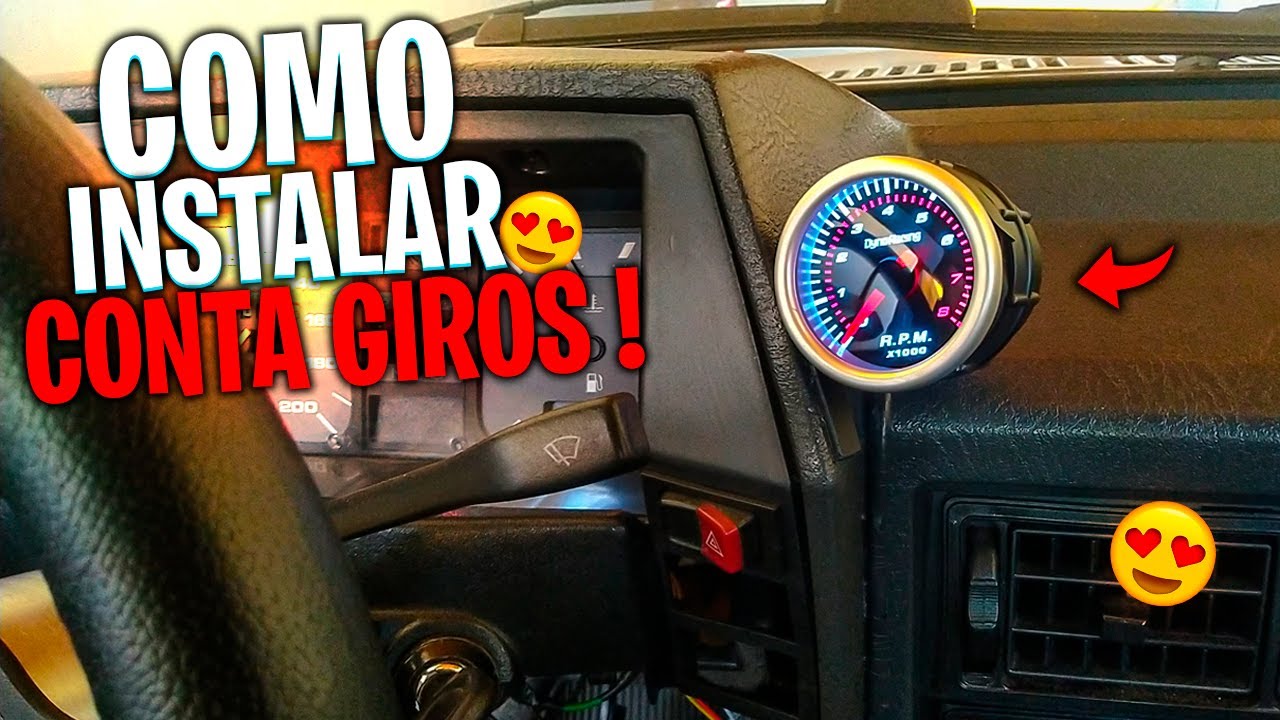 COMO INSTALAR CONTA GIROS NO GOL QUADRADO!✅