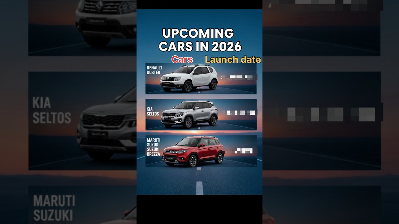 Upcoming Cars in 2026 | Kia Seltos, Renault Duster, Maruti Suzuki Brezza 2026