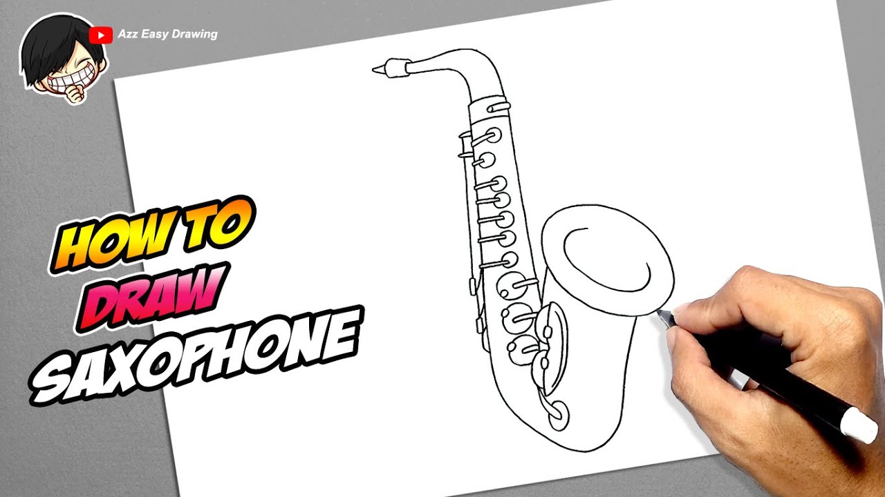How to draw Saxophone
