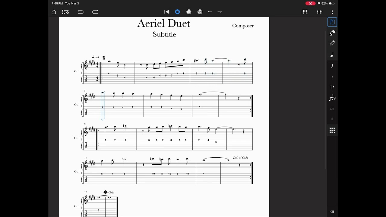 Aerial Solo Part. Playalong