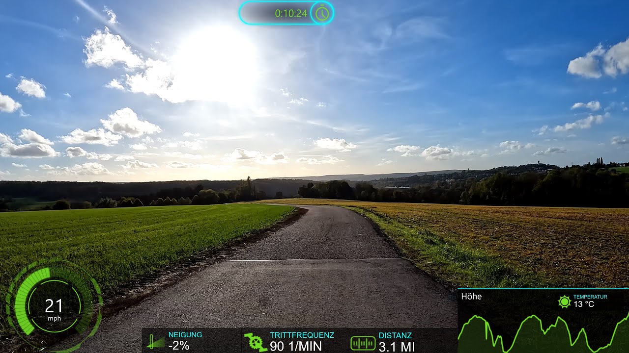 1 hour Autumn🚴🏽&zwj;♂️🍂🍁🌞Indoor Cycling Workout with mph Display Ultra HD