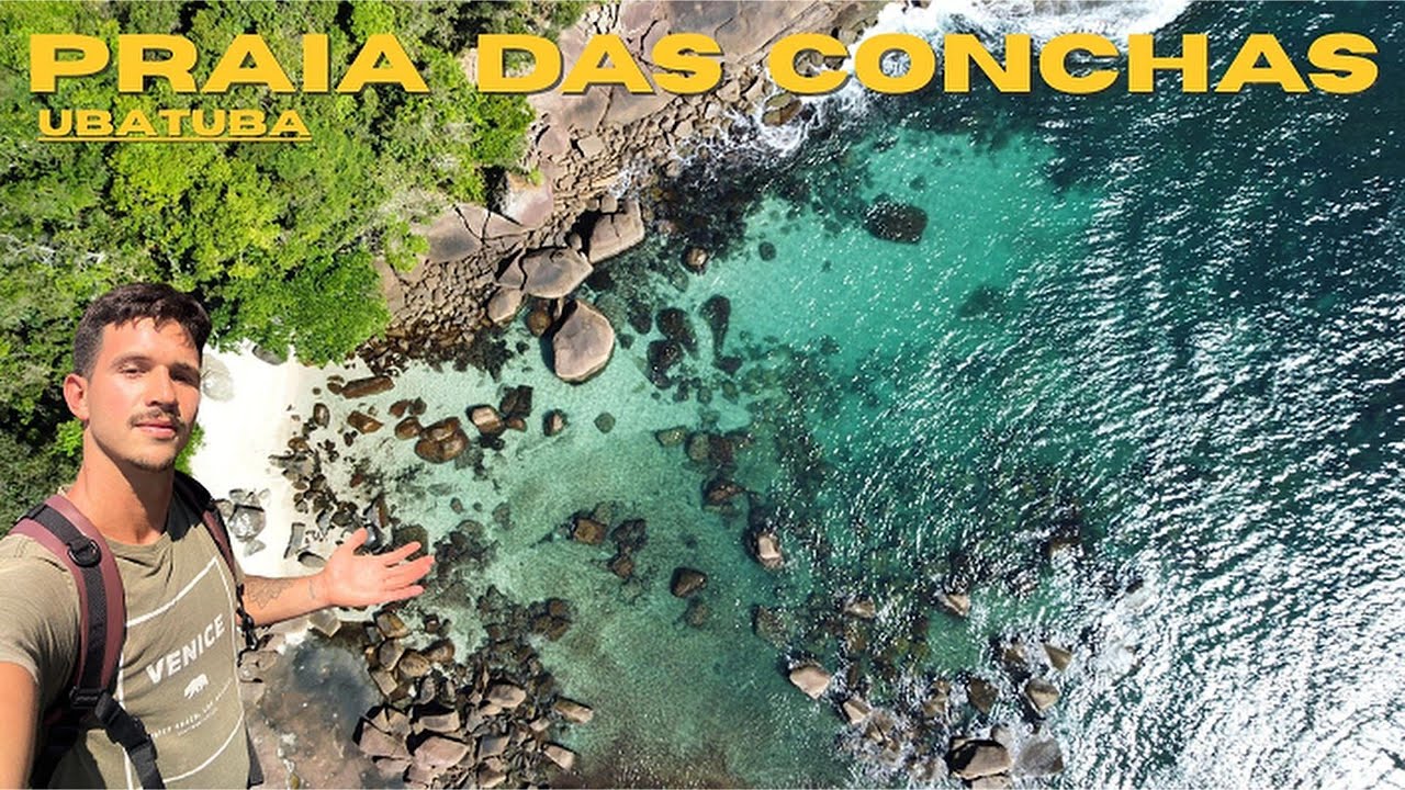 Descobrindo a Praia das Conchas em Ubatuba🌊 | Trilha e Água CRISTALINA!