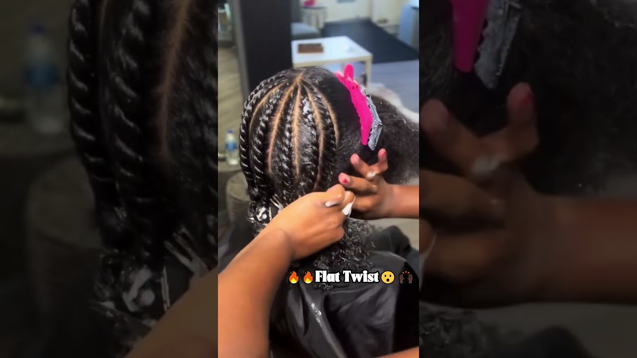 The perfect Flat Twist✨|  yup did it! 🔥| #ashimaryhair #braids #braidstyles #blackgirlmagic #shorts
