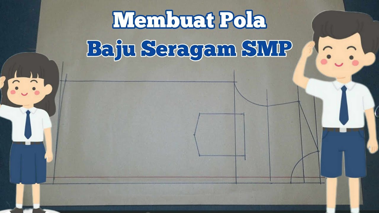 membuat pola baju seragam  smp