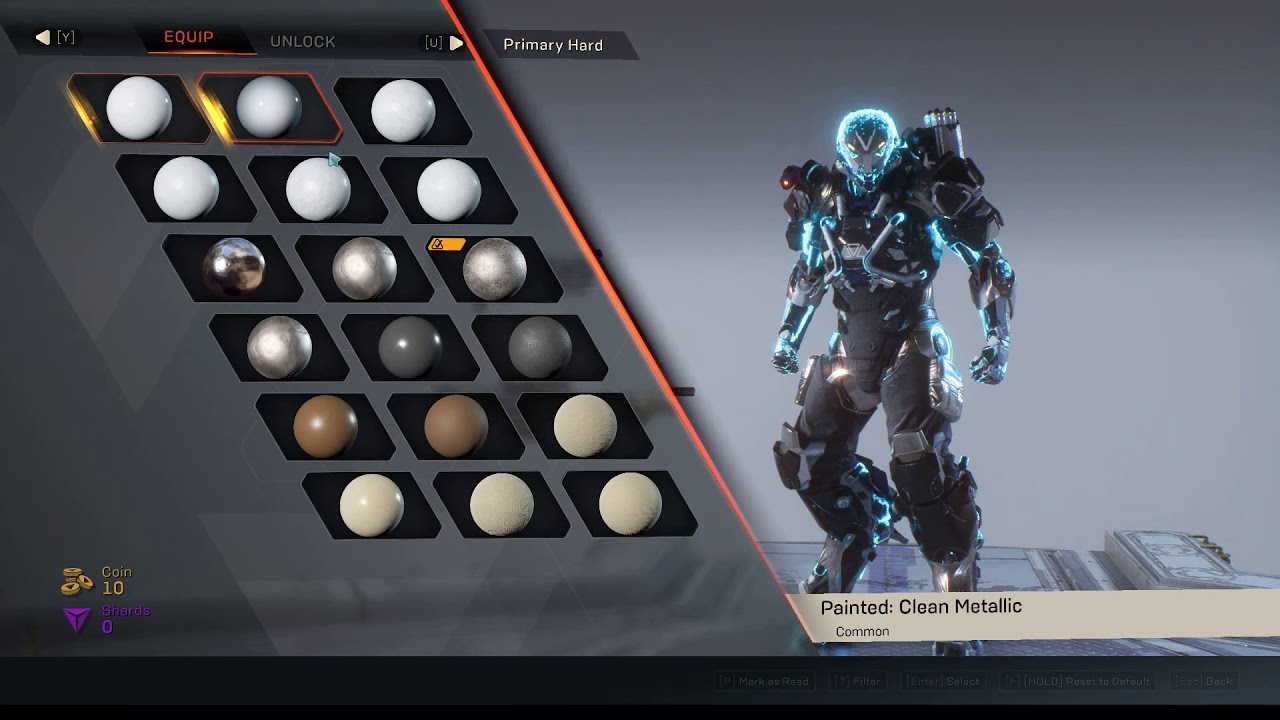 How to change skins Anthem Paint