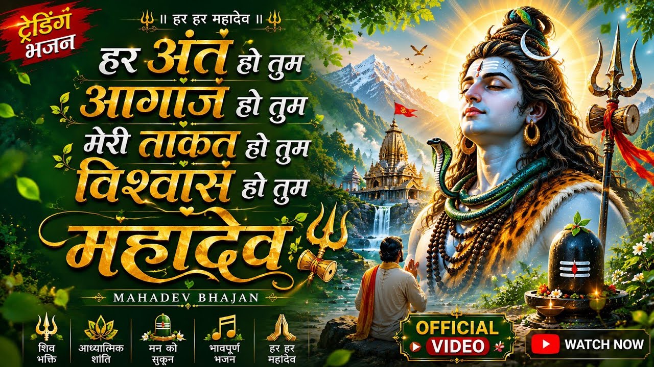 हर अंत हो तुम आगाज हो तुम | Bholenath Bhajan 2026 | Mahadev Bhajan | Shiv Bhajan | 4K Bhajan