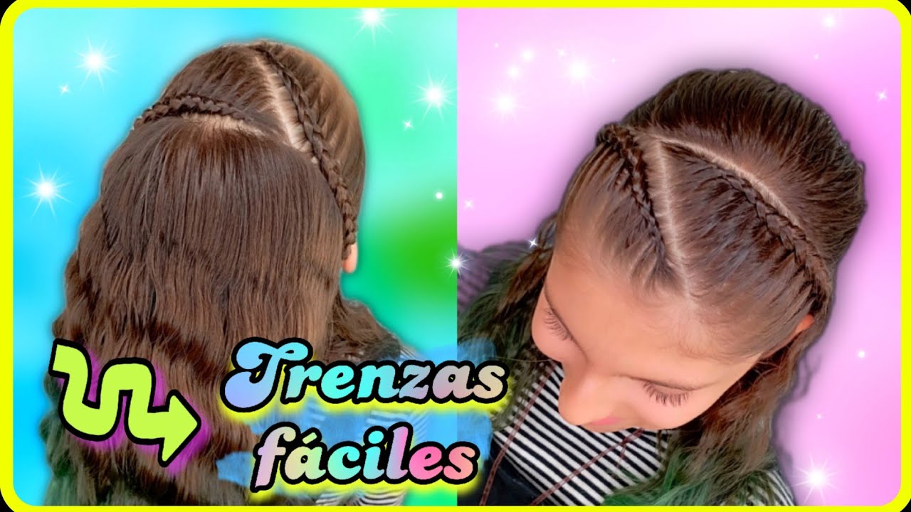 🔴 Peinados Fáciles y de moda para niñas / TRENZAS pegadas cruzadas /WILVITA 2019❤