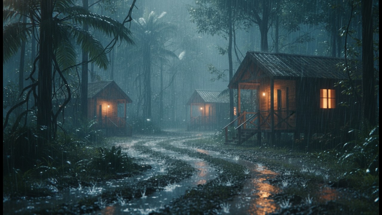 Rain Sounds for Sleeping 😴 Powerful Night Rain for Deep Sleep, Anxiety Relief & Full Body Relaxation