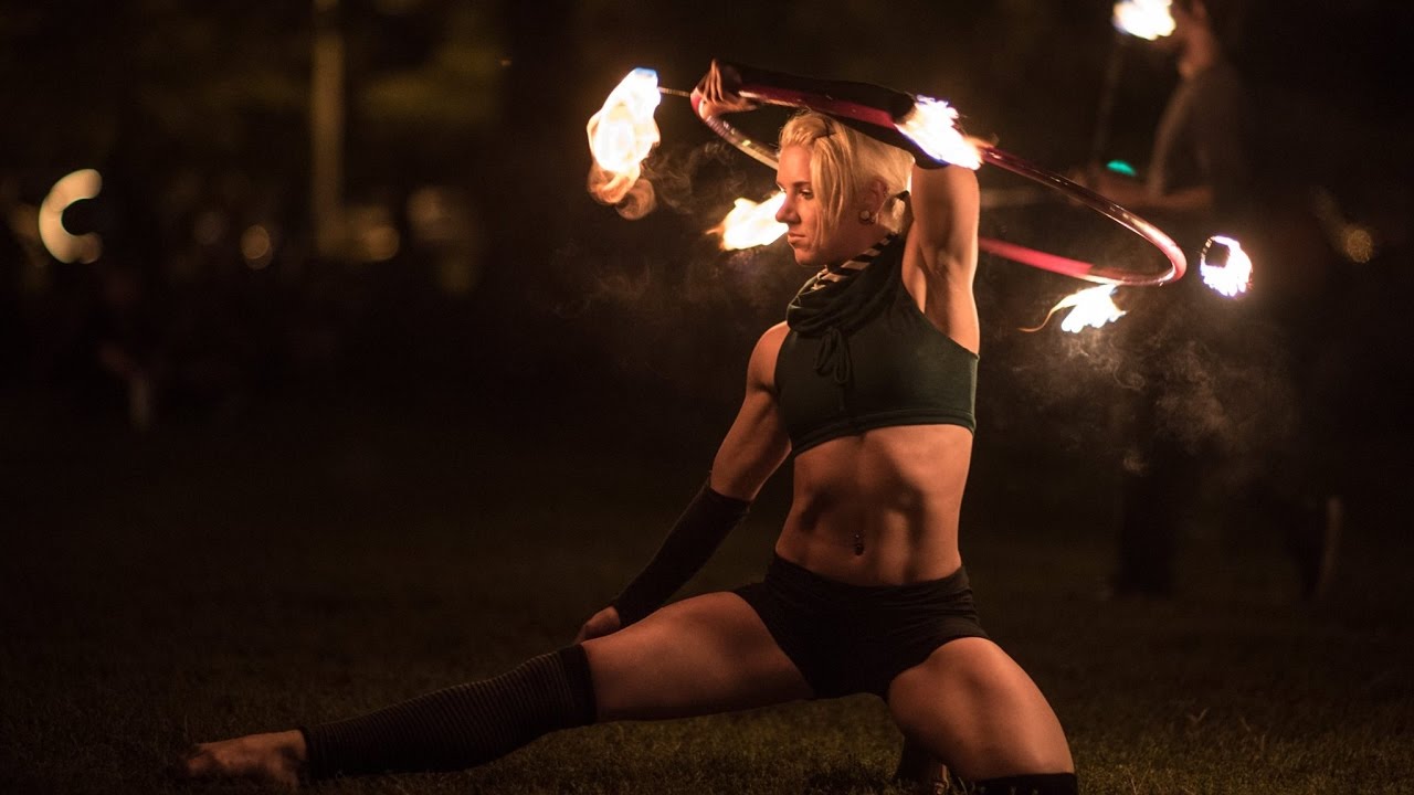 Perkulator Fire Hooping at Chicago Street Festival