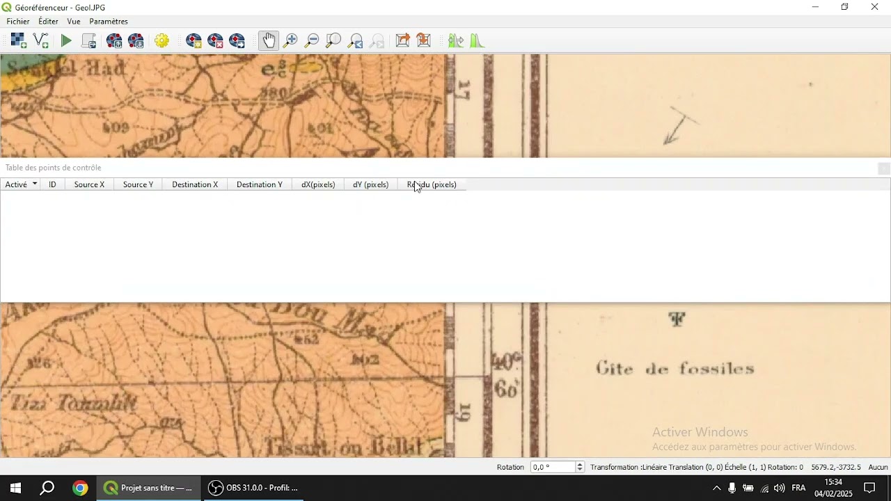 Géoréférencement QGIS