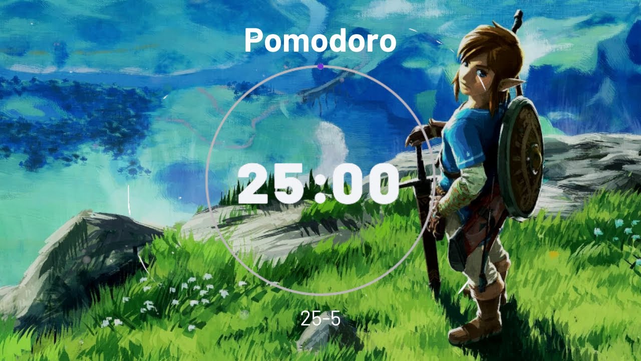 POMODORO - Zelda Chilling Calm & Ambiant Music (NO ADS) - 25/5