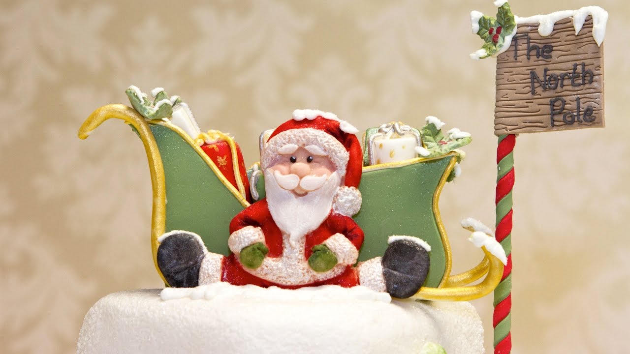 Karen Davies Cake Decorating Moulds / molds - Christmas - free beginners tutorial / how to - Santa
