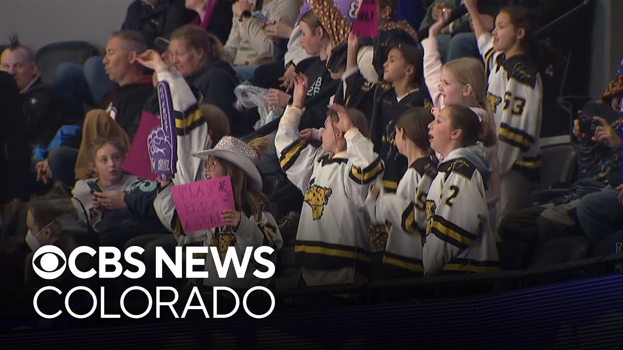 Fans fill the stands at Denver's Ball Arena for professional women's hockey game, hope for home team