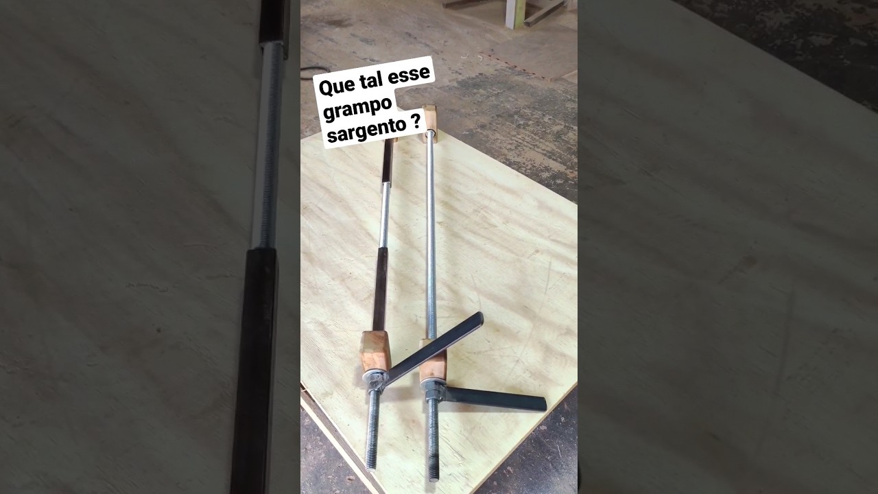 grampo sargento mais f&aacute;cil de fazer..#short#diy #amazing #marcenaria #madeira